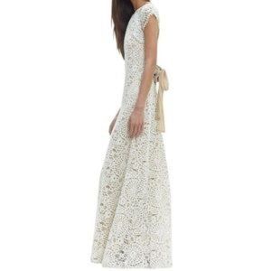 Alexis Maxi Cream Lace Maxi with back bow, XS